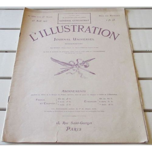 L'illustration N°3886 Du 25/8/1917-Bataille Devant Verdun-Gal Guillaumet (Portrait)-Ypres-Guerre Aux Dolomites-Moral De L'ennemi-Nouveau Roi De Grèce-Soleil En Fièvre-Aurores Magnétiques-Etc...