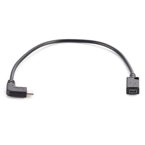 Câble d¿extension de type C à mini USB à 90 degrés Mini USB femelle vers USB C mâle Câble adaptateur de charge pour ordinateur portable