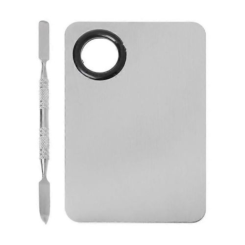 Plateau de palette de peinture en acier inoxydable Tige de mélange Spatule Set pour Nail Art Supply Sc