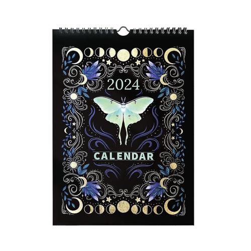 Enchanteur Calendrier Mural D¿Animaux De La Forêt Sombre Belle ?uvre D¿Art, Design Fonctionnel Calendrier 2024 Pour Bureau Et Usage Domestique