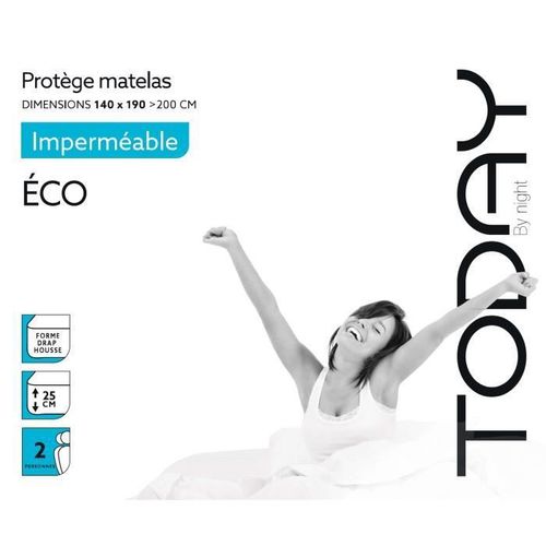 Today Protège Matelas / Alèse Imperméable Eco 140x190/200cm - 100% Polyester Today