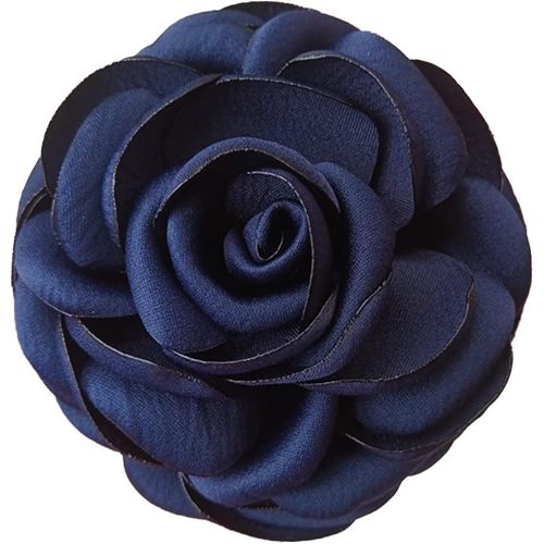 Broches Et Pins Femme Pince À Cheveux Fleur Clip De Roses Pin Up Broche Fleur Broches Bandeau Cheveux-Bleu Foncé[Q394]