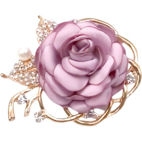 Broche En Forme De Rose En Cristal Avec Perles Et Strass Vintage Pour Manteau, Costume, Jupe, Accessoires Pour Femmes Et Filles[Q422]