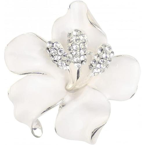 Broche Pour Femme En Forme De Fleur Avec Cristal Synthétique 29,8 G[Q1049]