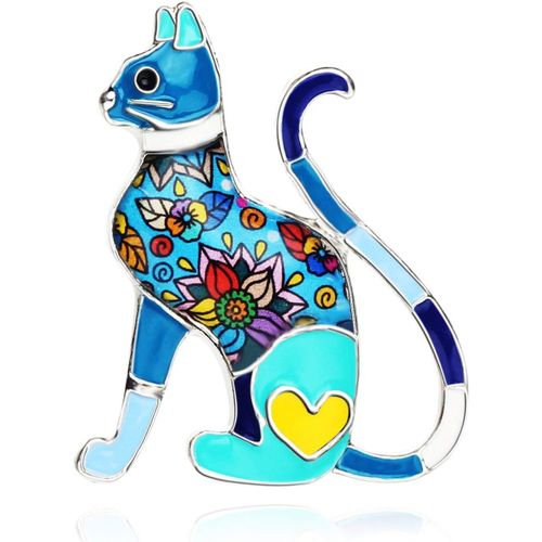 Broche En Alliage Émaillé En Forme De Chat Mignon - Bijoux Tendance Pour Femmes Et Filles - Accessoires Pour Robe Et Écharpe[Q326]