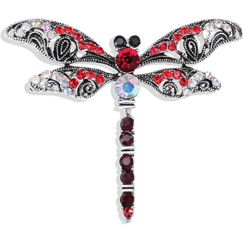 Broche En Forme De Libellule En Strass Et Oxyde De Zirconium - Broche Élégante Pour Bouquet De Mariée - Bijoux De Cor Pour Femmes Et Filles[Q1705]