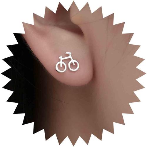 Boho Boucles D'oreilles Mini Vélo Boucles D'oreilles Argent Cartilage Tragus Mignon Vélo Minuscule Broche Boucles D'oreilles De Mariage Bijoux De Mariée Cadeaux Pour Femmes Et Filles[Q1069]