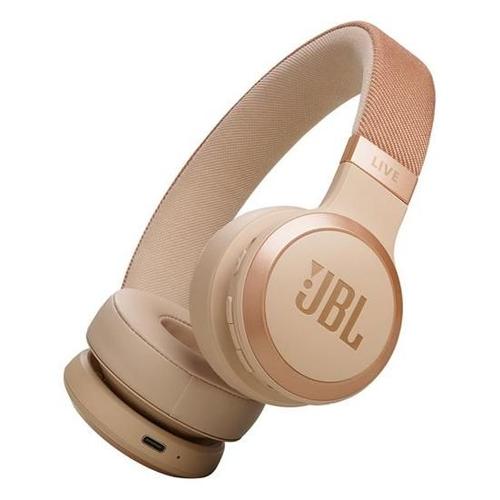 JBL LIVE 670NC - Écouteurs avec micro - sur-oreille - Bluetooth - sans fil, filaire - Suppresseur de bruit actif - jack 3,5mm - grès