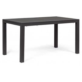 Table Extérieure - Hilde - 140/210 X 77 - Aluminium Anthracite - Extensible - Allonge Intégré