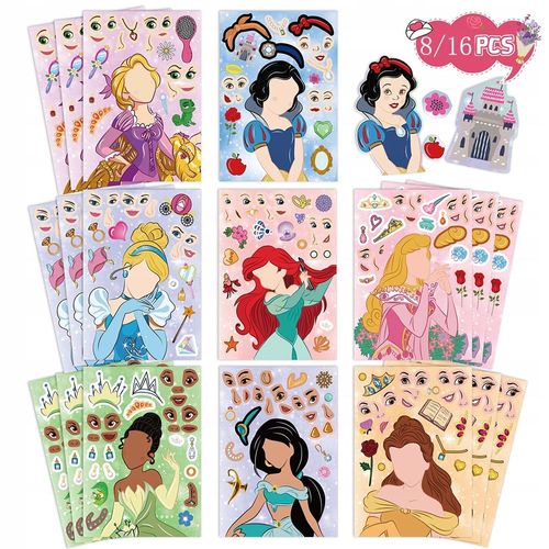 Puzzle 8/16 Feuilles Princesses Disney Pour Enfants