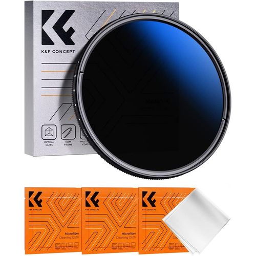 Filtre ND Variable 67mm Densité Neutre ND2-ND400 avec Revêtement et 3 Chiffons de Nettoyage pour Objectif Appareil Photo Numérique Reflex(Q311)