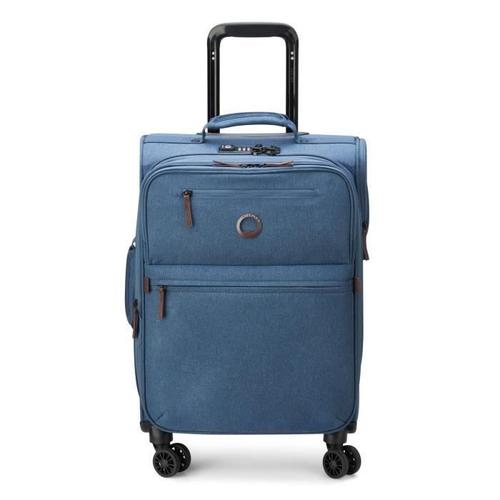 DELSEY Maubert 2.0 4 Double Rolls Expandable Cabin Trolley 55 Blue [177970] - valise valise ou bagage vendu seul