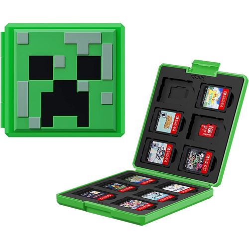 Etui De Carte De Jeu Pour Nintendo Switch,Étui De Protection Anti-Chocs Pour Cartouches, Boîte De Rangement Avec 12 Emplacements(Vert)