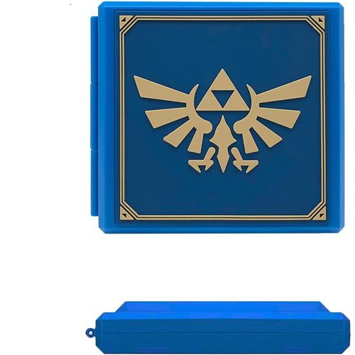 Étui Pour Cartes De Jeux Nintendo Switch,Boitier De Protection Pour Nintendo Switch, Boîte De Rangement Peut Contenir 12 Cartes De Jeu Et 12 Cartes Sd(Bleu)