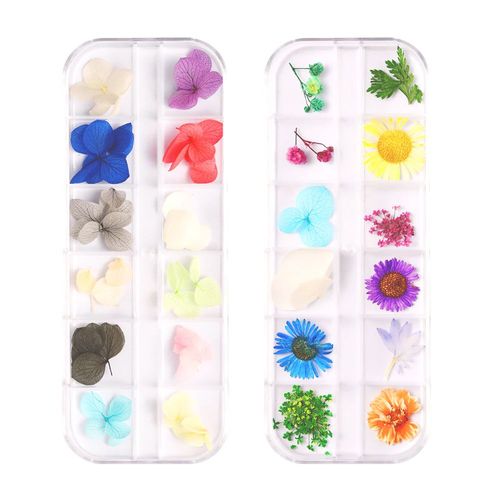 Fleurs Séchées À Ongles, Vernis À Ongles Paillettes, Autocollants Pour Ongles, Nail Art 