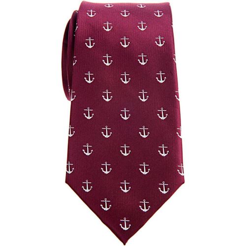 Cravate Classique En Microfibre Tissée Pour Homme Motif Ancre 8 Cm