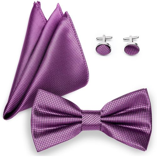 Ensemble Cravate Et Pochette Pour Hommes Incl. Boutons De Manchette Taille 12cm X 6cm Setbhc