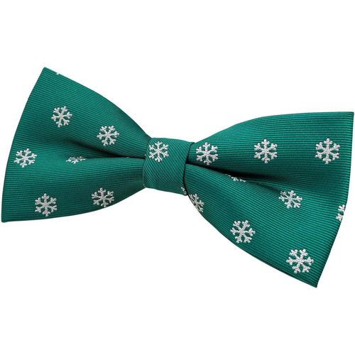 N?ud Papillon Tissé Pré-Noué Avec Motif Flocons De Neige De Noël (11,4 Cm)