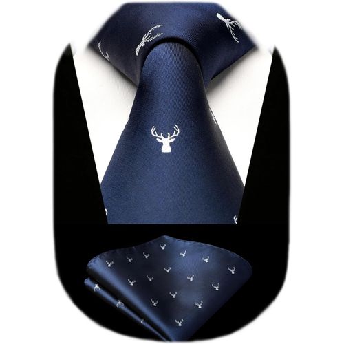 Cravate Homme À Motif Animalier Cravates Et Pochette Mariage Élégant Ensemble De Cravate Mouchoir E Pour Fête D'affaires