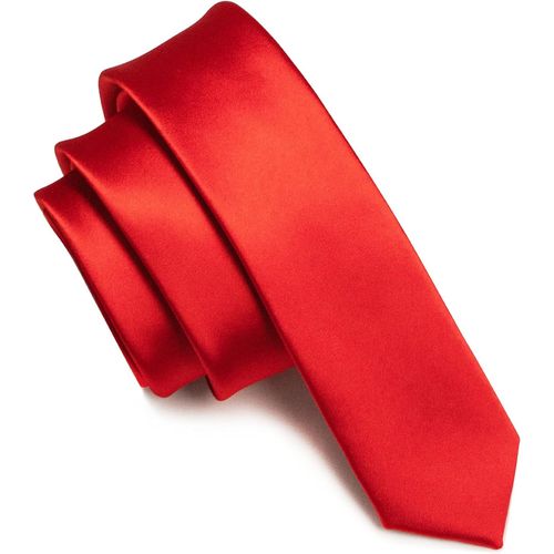 Cravate Étroite Pour Homme Unie En Différentes Couleurs 5 Cm