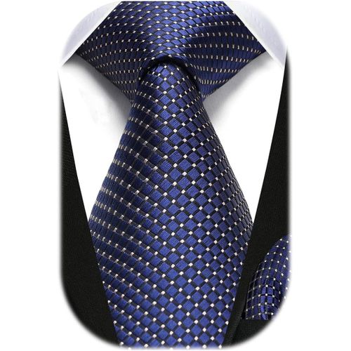 Cravate Homme Extra Longue Pour Mariage Fete Classique Cravate Et Pochette Ensemble Cravates Avec Mouchoir Set