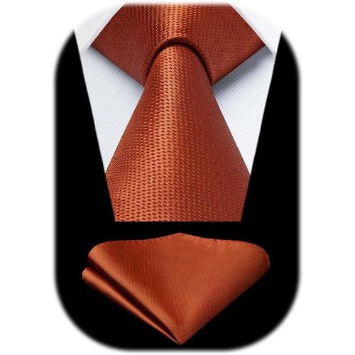 Cravate Homme Couleur Unie Cravates Et Pochette Mariage Formelle Cravates Mouchoir Classique Ensemble De Cravate Pour Travail Fete