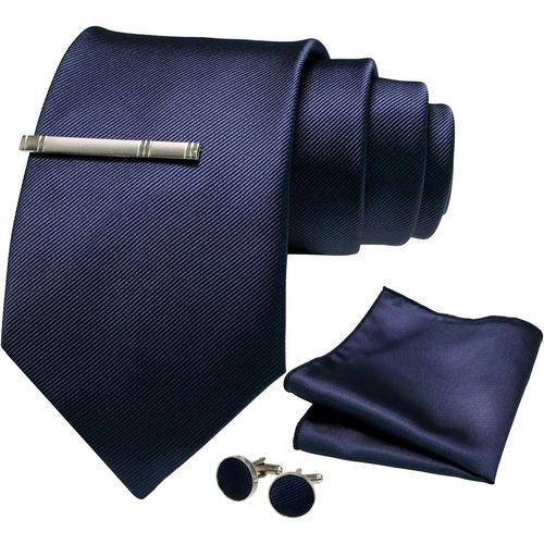 Hommes Cravate Extra Longue De 9cm De Large Avec Pochette Et Pince À Cravate - Ensemble Idéal Pour Mariages Et Fêtes