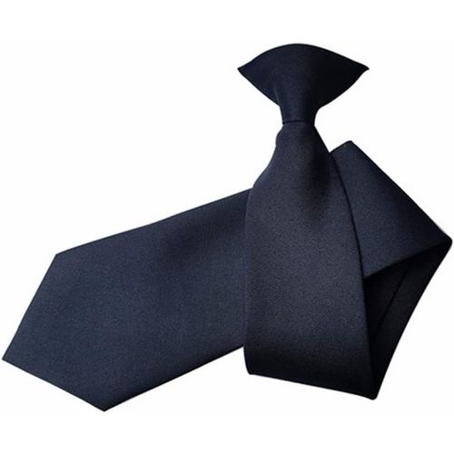 Cravate Solide Pour Hommes,Cravate À Clip Pour Uniforme Avec Boutonnières,Taille Unique Pour Adulte Unisexe 51cm
