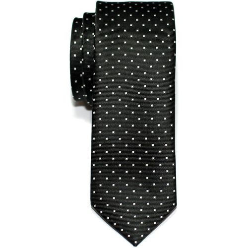 Cravate Fine Slim Tissée À Pois À Épingles Pour Homme