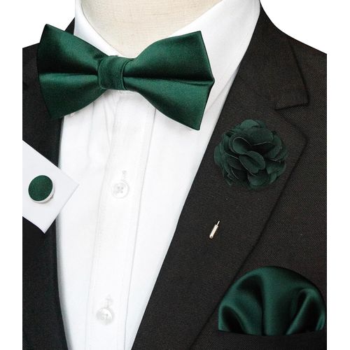 Noeud Papillon Homme Réglable Multicolores Et Boutons De Manchette Et Carré De Poche Ensemble Compris Boîte