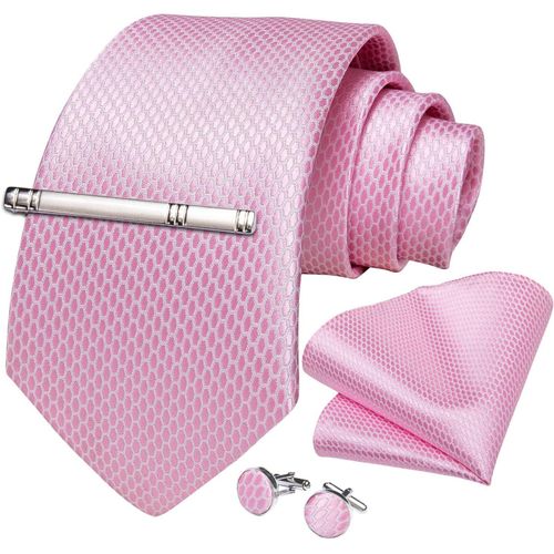 Cravate En Soie Unie Et Poche Carrée De Mariage Boutons De Manchette Ensemble Formel Pour Homme