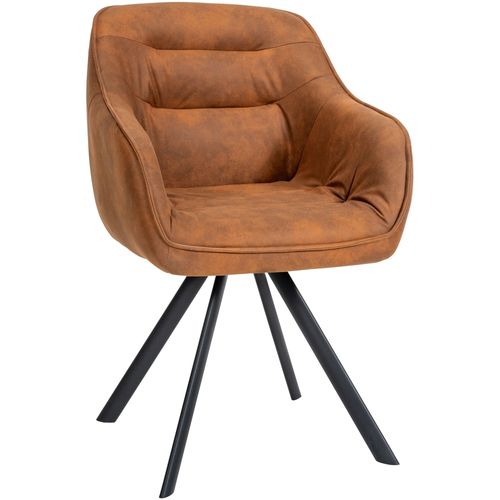 Chaise De Salle À Manger X1 Design Moderne Confortable En Tissu Marron Clair Piétement Stable À Quatre Pieds En Métal 10_0002342