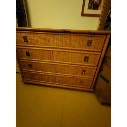 Commode Rotin/Osier Dalvera 1960 Vintage