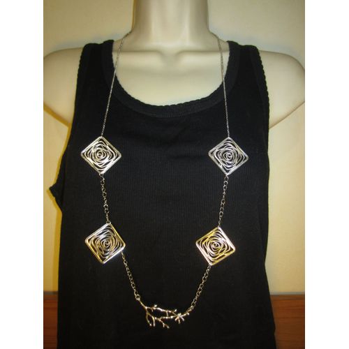 Collier Sautoir Argenté