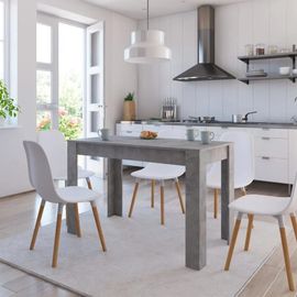 Prolenta Premium - Table À Manger Gris Béton 120x60x76 Cm Bois D'ingénierie