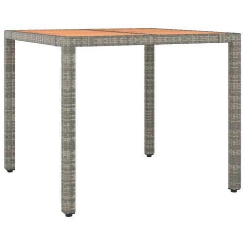 Prolenta Premium - Ensemble De Bistro De Jardin 3 Pcs Coussins Gris Poly Rotin