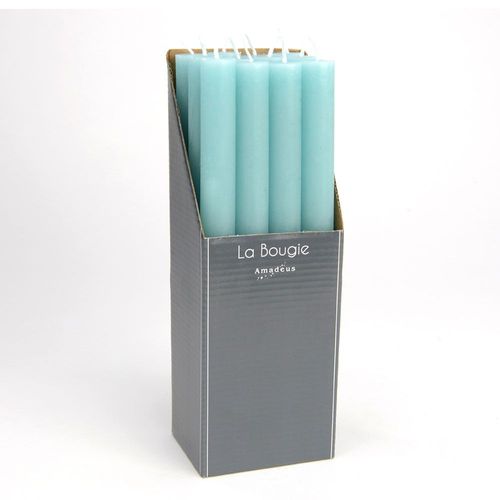 Bougie Flambeau bleu azur (lot de 12)
