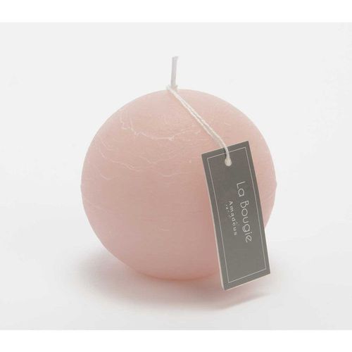 Bougie grande sphère rose (lot de 6)