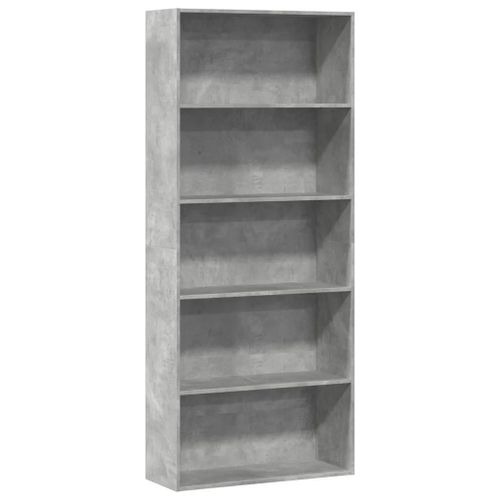 Prolenta Premium - Bibliothèque Gris Béton 80x30x189 Cm Bois D'ingénierie