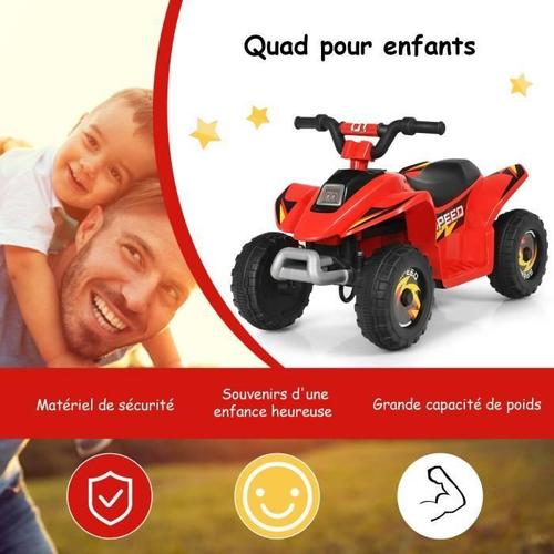 Quad Buggy Electrique pour Enfant 6 V 4,5 Km-H MAX Voiture pour Enfants de  3 Ans+ Blanc - Costway