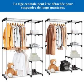 PORTE-CINTRE Portant Penderie à Vêtements à Double Tige de