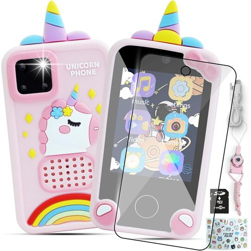 Telephone Portable Pour Enfant - Smartphone Enfant - Appareil Photo Enfant - Cadeau Enfant 3 4 5 6 7 8 9 10 Ans -Jeux Educatif-Livre Audio-Musique-Puzzle-Jouet Enfant Avec Programme Ludique -Sécurité