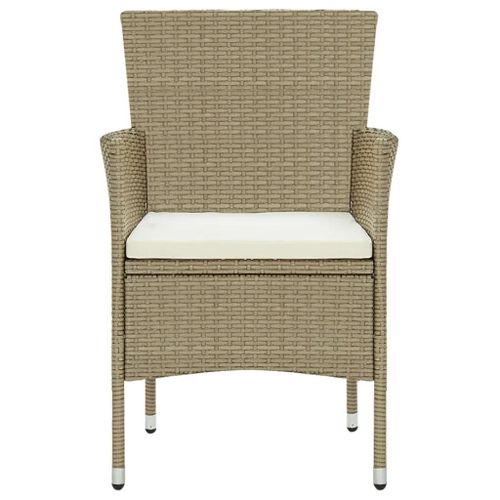 Prolenta Premium - Chaises À Manger De Jardin Lot De 4 Résine Tressée Beige