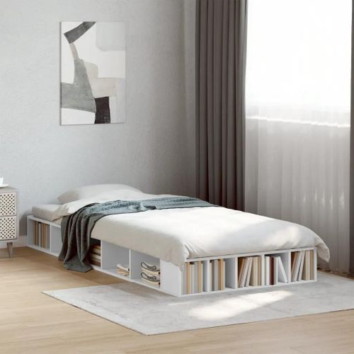 Prolenta Premium - Cadre de lit sans matelas blanc 90x200 cm
