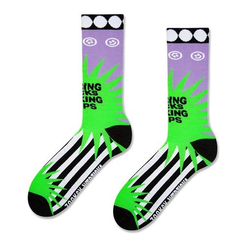 Zooksy Chaussettes Fluo Année 90 Néon Uv Coton Vert Lumineux 41-46 Freedom