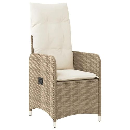Prolenta Premium - Ensemble De Bistro De Jardin 11 Pcs Coussins Beige Poly Rotin