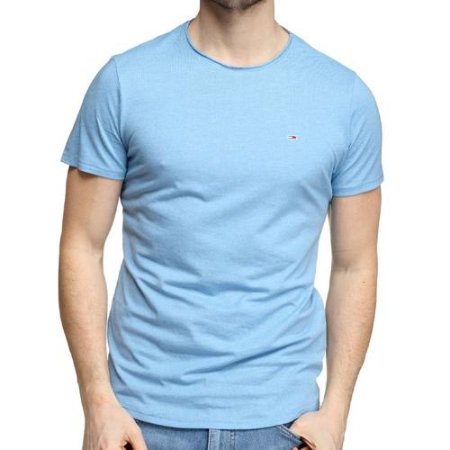 T-Shirt Bleu Homme Tommy Jeans Slim Jaspe