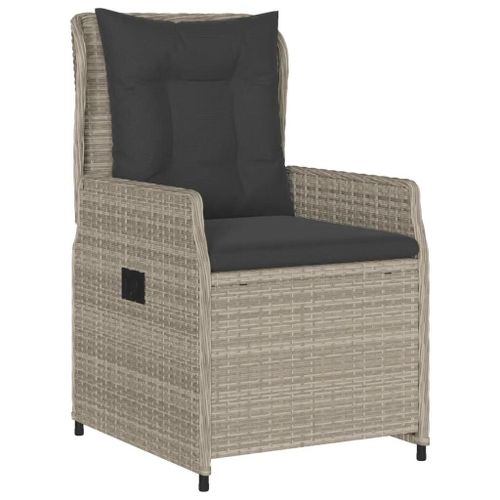 Prolenta Premium - Chaises Inclinables De Jardin Lot De2 Gris Clair Résine Tressée