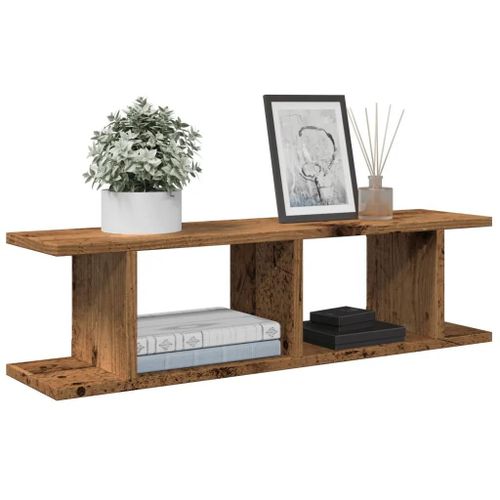 Prolenta Premium - Étagères Murales 2 Pcs Vieux Bois 75x18x20 Cm Bois D'ingénierie