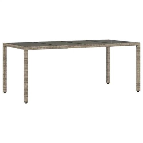 Prolenta Premium - Ensemble De Bistro De Jardin 9 Pcs Coussins Gris Poly Rotin